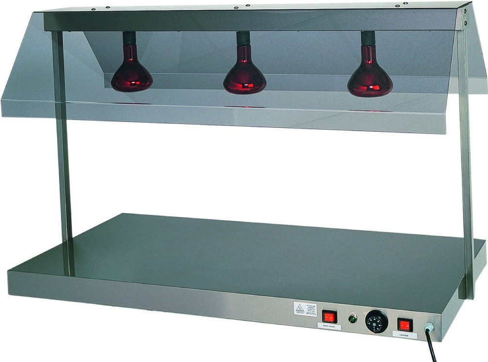 Warmhalteplatte mit 2 Infrarotlampen
